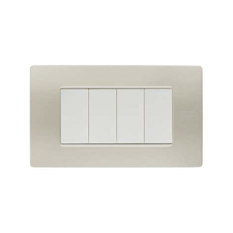 Placca Flexa Tecnopolimero Sabbia 4 Moduli Simon Urmet 11804.SB
