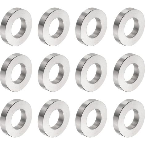 12Pcs Entretoises en Acier Inoxydable 10,5 mm Alésage x 20 mm OD x 4 mm Longueur Bague de Vis Finition Lisse Entretoise Métallique Ronde pour Vis M10 Boulons et Tiges (1/5)