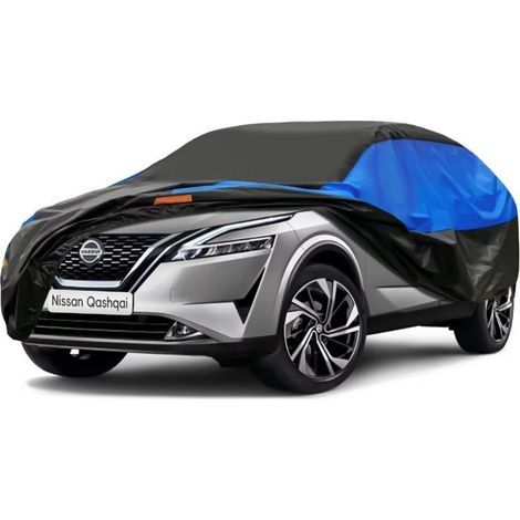 Autoabdeckung Wasserdicht Atmungsaktiv für Nissan Qashqai (2017-2024) Schwarz Blau (1/5)