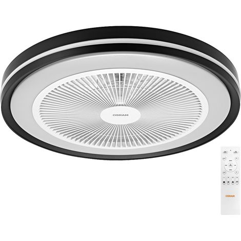 Osram – Ventilateur de plafond LED silencieux – Ø 49 cm – Température de couleur réglable 3000-6500 K – Télécommande – Débit d'air 1169 m³/h