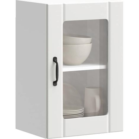 Küchen-Hängeschrank mit Glastür Lucca Weiß