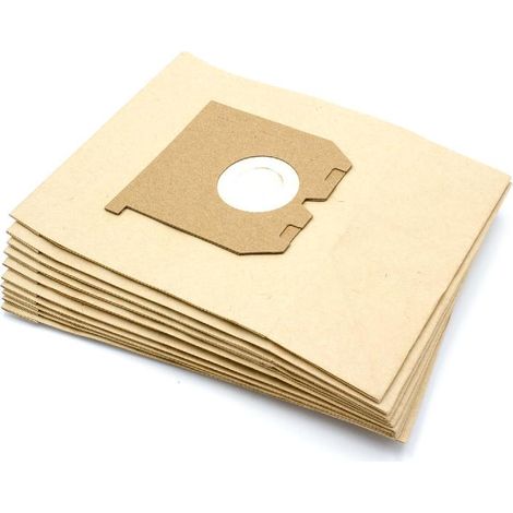 vhbw 10x sacchetto compatibile con AEG/Electrolux Z1873 aspirapolvere - in carta, 24cm x 18cm, color sabbia