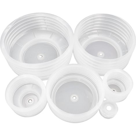 Set mit 6 transparenten Staubbehältern für Lochsäge, zum Bohren von Löchern für die Installation von Einbauleuchten. (1/5)