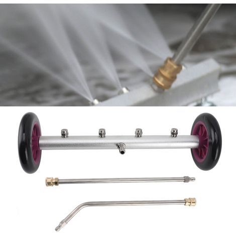 Nettoyeur de Châssis pour Véhicules avec Brosse de 16 Pouces et Manche rallongé pour Nettoyage de Voitures Balai à Eau Violet et Noir-KZQ (1/5)