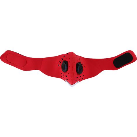 Visière de protection anti-poussière à charbon actif, élastique et respirante, pour le cyclisme en extérieur (rouge) (1/5)