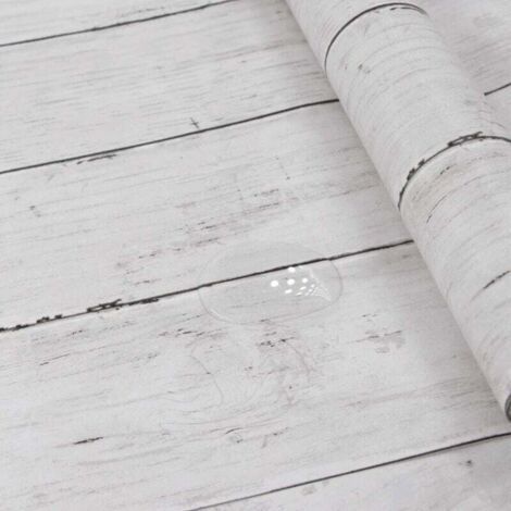 40X300cm Papier Adhesif pour Meuble Bois Blanc, Papier Peint Adhesif pour Meuble Cuisine, Vinyle Adhesif Papier Autocollant pour Meuble Decoratif Imperméable (1/4)