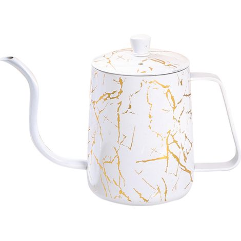 1 Bouilloire à café filtre, bec cygne précis, acier inoxydable, pour infusion manuelle, usage intérieur et extérieur (1/5)