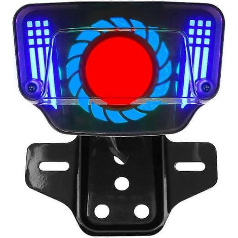 Feu arrière LED universel 12 V pour moto, avec clignotants intégrés et support de plaque d'immatriculation. (1/5)