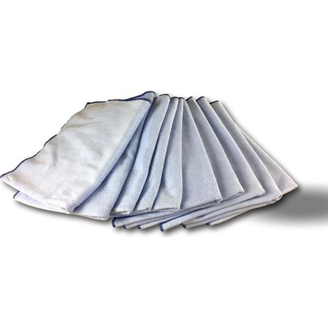 Lot de 10 serpillières microfibre sol 40x60 cm Lavante et dégraissante - Quantité x 1 lot - Lot 10 serpillières microfibres (1/5)