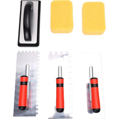 Set di spatole per intonaco, utensili manuali multifunzionali per intonacatura con impugnatura ergonomica. (1/5)