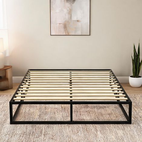 Canapé convertible en métal panneau multicouche 190 x 140 x 25 cm (1/5)