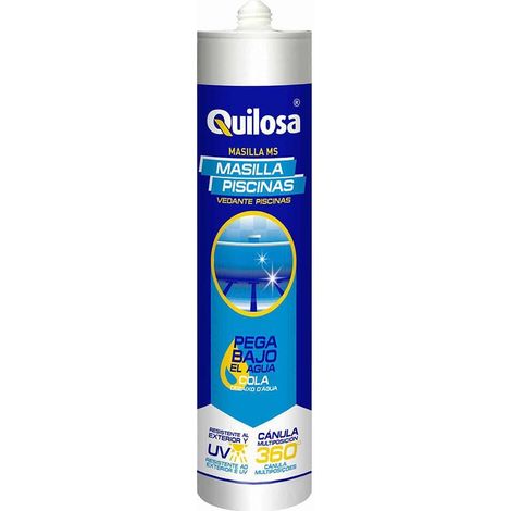 Masilla MS Quilosa para piscinas pega y sella cartucho 300ml azul