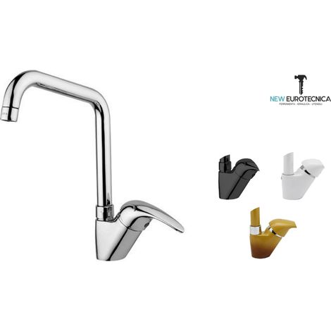 Miscelat monocomalavello nettuno due cucina cromo, bianco, oro, nero, terra fr colore nero-cromo