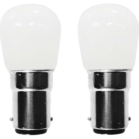 Ampoule LED Ba15d 2 W blanc chaud 3000 K SBC B15 petite baïonnette BA15D LED de rechange pour ampoule halogène 15 W AC200-240 V BA15D filament LED pour machine à coudre, lustre, réfrigérateur (1/5)