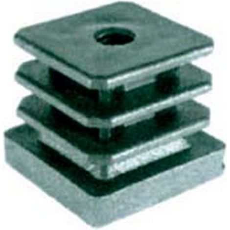 10PZ PUNTALI ALETTATI FILETTATI INTERNI TUBO QUADRO mm30x30x27h. filetto
