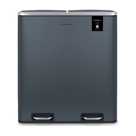Les collectors n°906 poubelle de tri à pédale 60L gris mat edition (1/5)