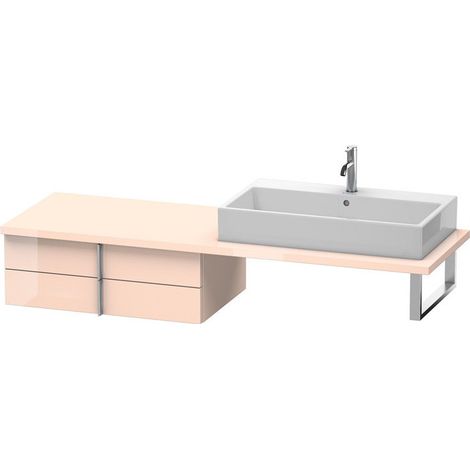 VERO consolle bassa 285x800x518mm albicocca perla lucida