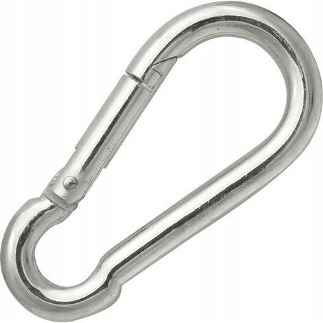 Mosquetón de bombero, galvanizado, 6x60 mm, capacidad de carga 120 kg. (1/5)