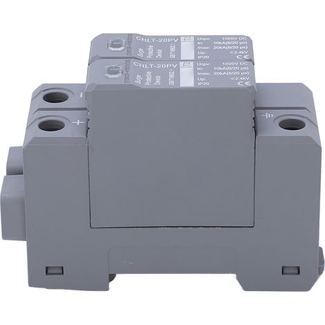 Parafoudre photovoltaïque 2P 10 kA à 20 kA, modulaire, montage sur rail 36 mm, protection contre les surtensions 1000 V CC (1/5)