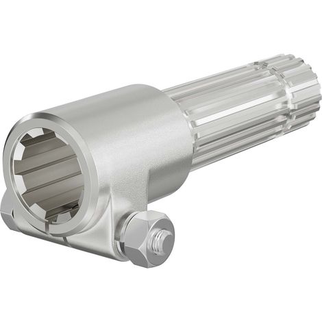 Wiltec Manchon de Prise de force Cardan - Longueur 160 mm - Raccord logement 8-32x38x6 - Raccord sortie 1 3/8" 21D - Ø 39 mm/34,87 mm - Arbre cannelé de tracteur