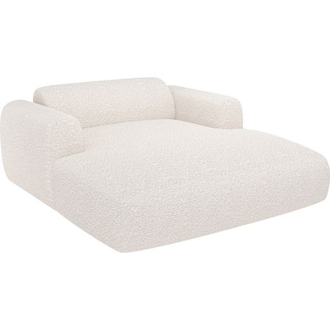 Méridienne 2 places en tissu bouclette blanc POGNI de Maison Céphy (1/4)