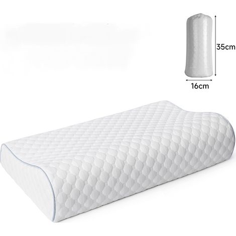 Oreiller Ergonomique Cervical - Oreiller Mémoire Forme à Hauteur Réglable, Conçu pour Épouser Les Courbes Naturelles et Favoriser la Dissipation de la Chaleur (1/4)
