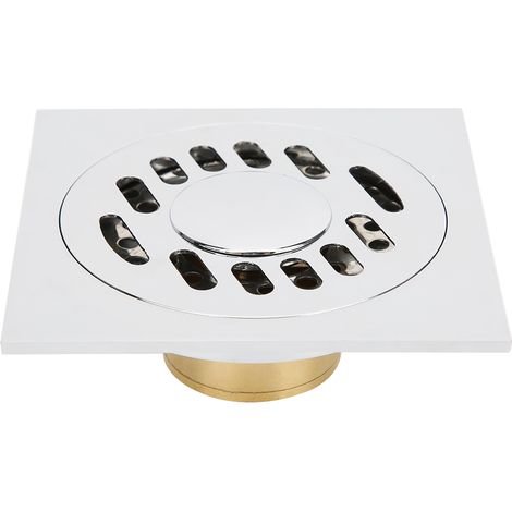 Bonde de sol en acier inoxydable, anti-odeurs et anti-insectes, double usage (soupapes de lave-linge pour salle de bain et cuisine). (1/5)