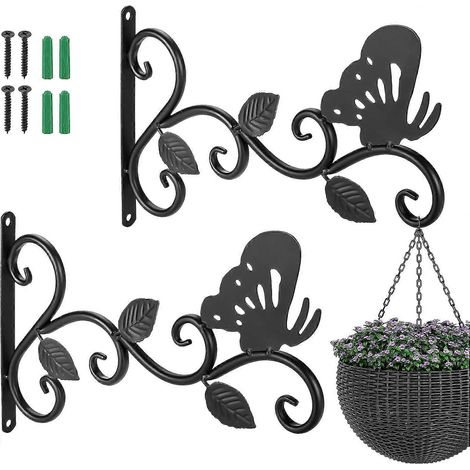 Filiyano – lampe de jardin et – Support pour panier suspendu, crochet mural de 30 cm pour panier de jardin, lanterne, lampe de jardin et pots de (1/5)