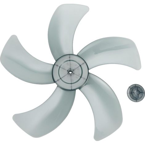 16 Pouces Pales de Ventilateur de Rechange de 40,6 cm, pales de Ventilateur en Plastique ABS à 5 Feuilles avec Un Cache-écrou pour Ventilateurs de Colonne et de Bureau (Noir)