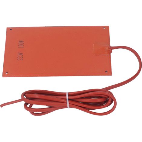 Plaque chauffante de remplacement pour carter d'huile, en caoutchouc silicone, pour moteur, idéale par temps froid, 220 V, 100 W (1/5)