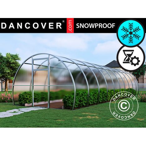 Greenhouse polycarbonate, Strong NOVA 30 m², 3x10 m, Silver - Dancover (1/2)