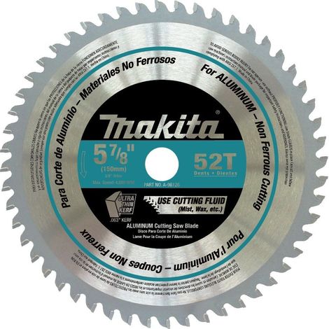 Lame de scie pour aluminium Makita 150x1 9x20 0 mm Z52 0°