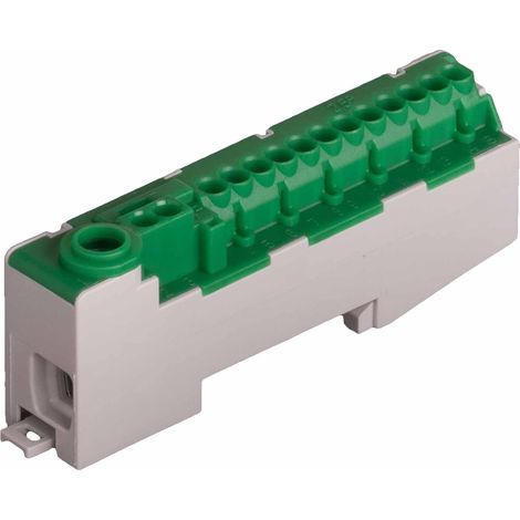 SCHNEIDER DDD1488PE - MORSETTO PER SCALA DI PROTEZIONE, A INNESTO, PE14-S, IN POLIETILENE, 2 X 4 MM, 12 X 2,5 MM, COLORE: VERDE/ (1/5)
