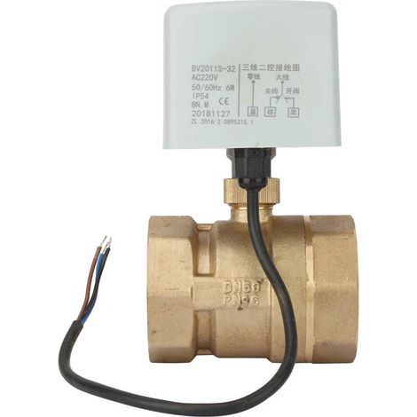 Vanne à boisseau sphérique DN50, pression de service 1,6 MPa, température moyenne 5-95 °C, électrique, pour systèmes d'automatisation de bâtiments à énergie solaire (1/5)