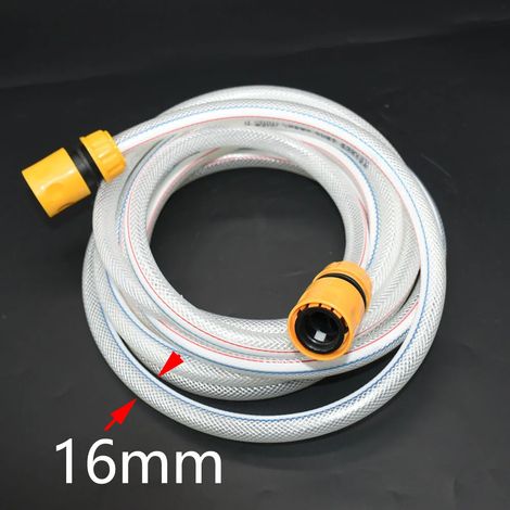 Tuyau d'arrosage extensible en PVC (16 mm x B) - 5 m - Idéal pour le jardin, le lavage de voiture et l'irrigation.