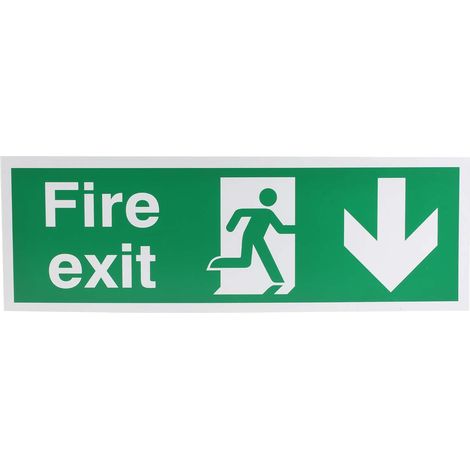 Panneau issue de secours RS PRO "Fire Exit", Plastique ( Prix pour 1 )