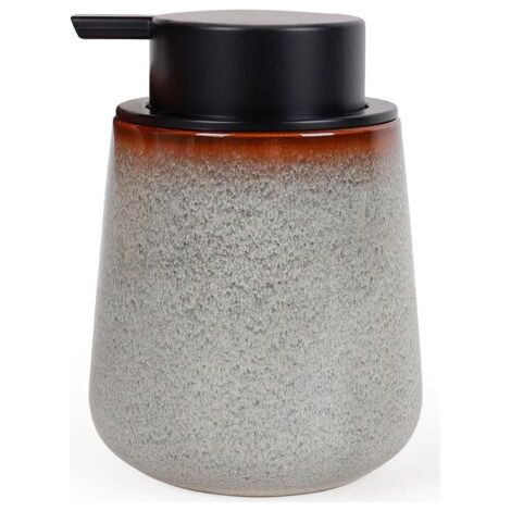 Ceramic Soap Dispenser, 12 oz Refillable Hand Lotion Dispenser for Bathroom, Modern Liquid Dispenser with Pump, Soap Dispenser (1/5)