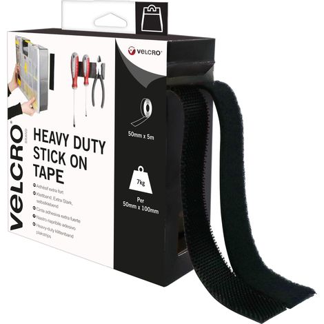 VELCRO Brand Nastro riapribile adesivo 50mm x 5m Nero (1/5)