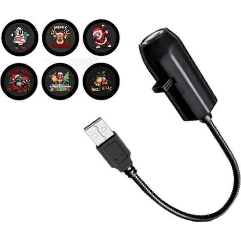 Projecteur de Noël LED, veilleuse, projecteur d'étoiles HD, installation facile, pour plafond de chambre, noir, 6+1 pièces. (1/5)
