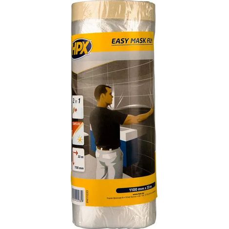 Bâche de protection adhésive 2700 mm x 16 m – Film bulle pour surfaces lisses et rugueuses – Masquage électrostatique pour intérieur – HPX