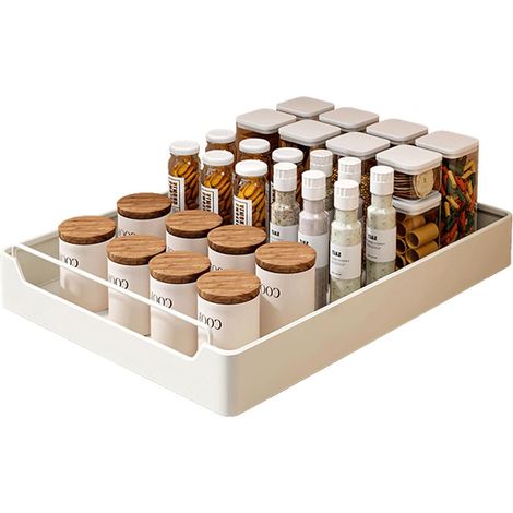 HIQE-FL Kitchen Sliding Drawer, Extendable Sliding Drawer for Kitchen Cupboard, 30 cm, Extendable Sliding Drawers, for Organizing Kitchen Cabinets (1/5)