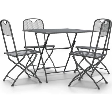 Maison Exclusive - Set da Pranzo per Giardino 5pz Rete Metallica Espansa Antracite (1/5)