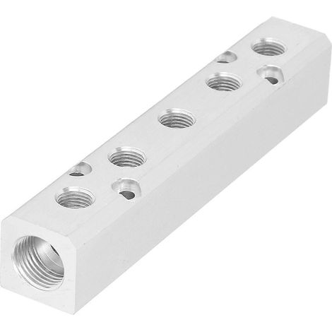 Bloc collecteur pneumatique avec entrée G1/2 et sortie G1/4 (30x30 mm) – SY30‑02‑5