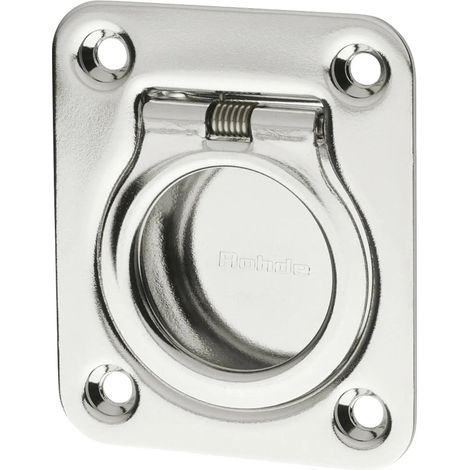 [NEUWERTIG] B-Ware Rohde Klappgriff Griff Edelstahl Bodenplatten Montageplatten Klapptüren 3 Stück
