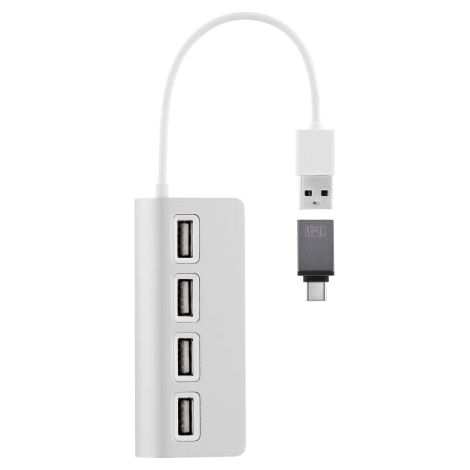 Hub 4 ports USB 2.0 self-powered.Compatible PC / MAC -