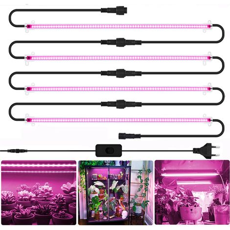 4pcs Bande LED, spectre complet, 50cm, 72 LED, câble 0,2m, pour serre, plantes d'intérieur (1/5)