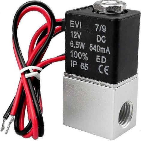 Électrovanne d'eau 12 V CC 1/4" pour économiseurs d'eau, 2 normalement fermées pour air, liquide, huile g20242418682