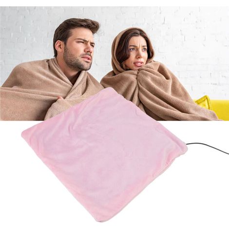 Electric Blanket, USB Powered, Low Voltage Heating Blanket, Electric Heating Pad for Home, Pink (1/5)
