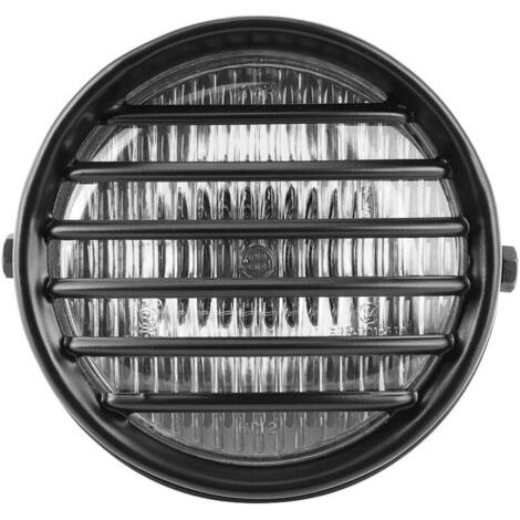 DEESSE SHOP-Ausla Motorradscheinwerfer, 6 Zoll runder Scheinwerfergrill, Linsenabdeckung, 35W Halogenlampe, Universal-Motorradscheinwerfer (Klarglas). (1/4)