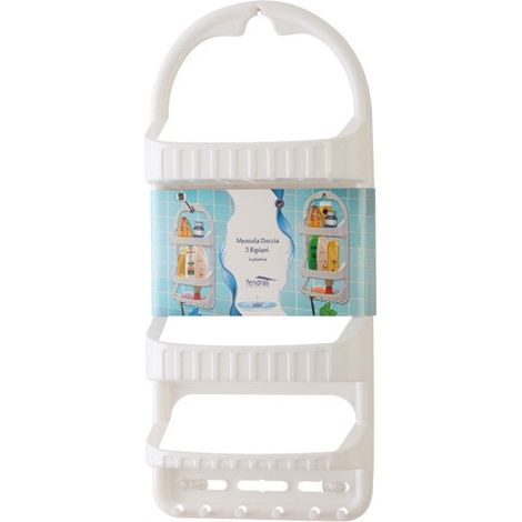 Mensola per Doccia 3 Ripiani in Plastica Linea Ankora - Colore: Bianco